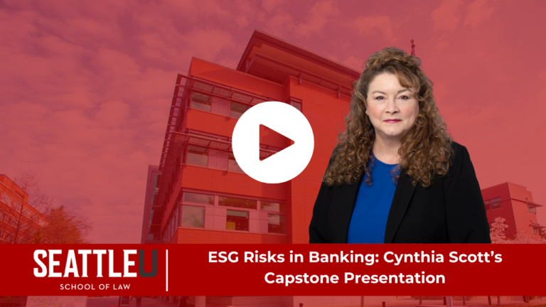 ESG Risks in Banking: Cynthia Scott’s Capstone Presentation